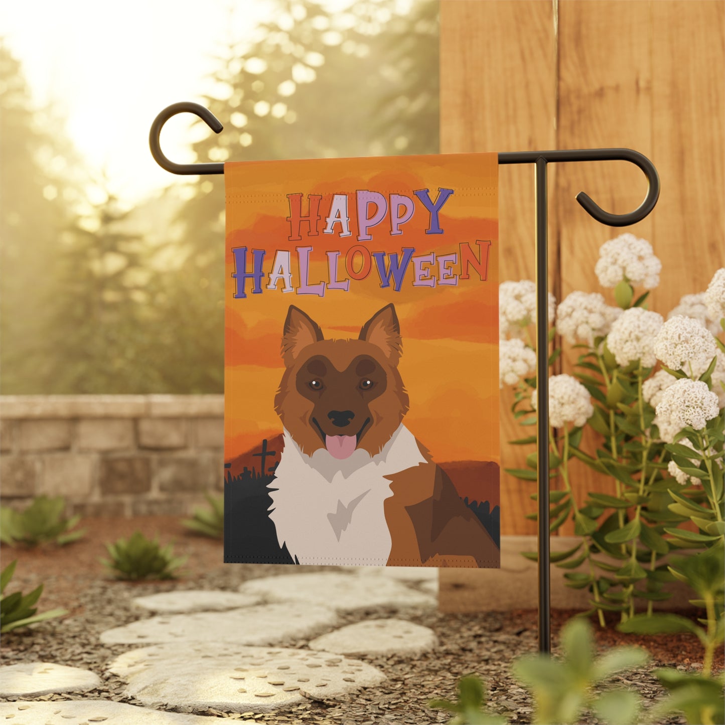 Elo Dog Halloween Garden Flag