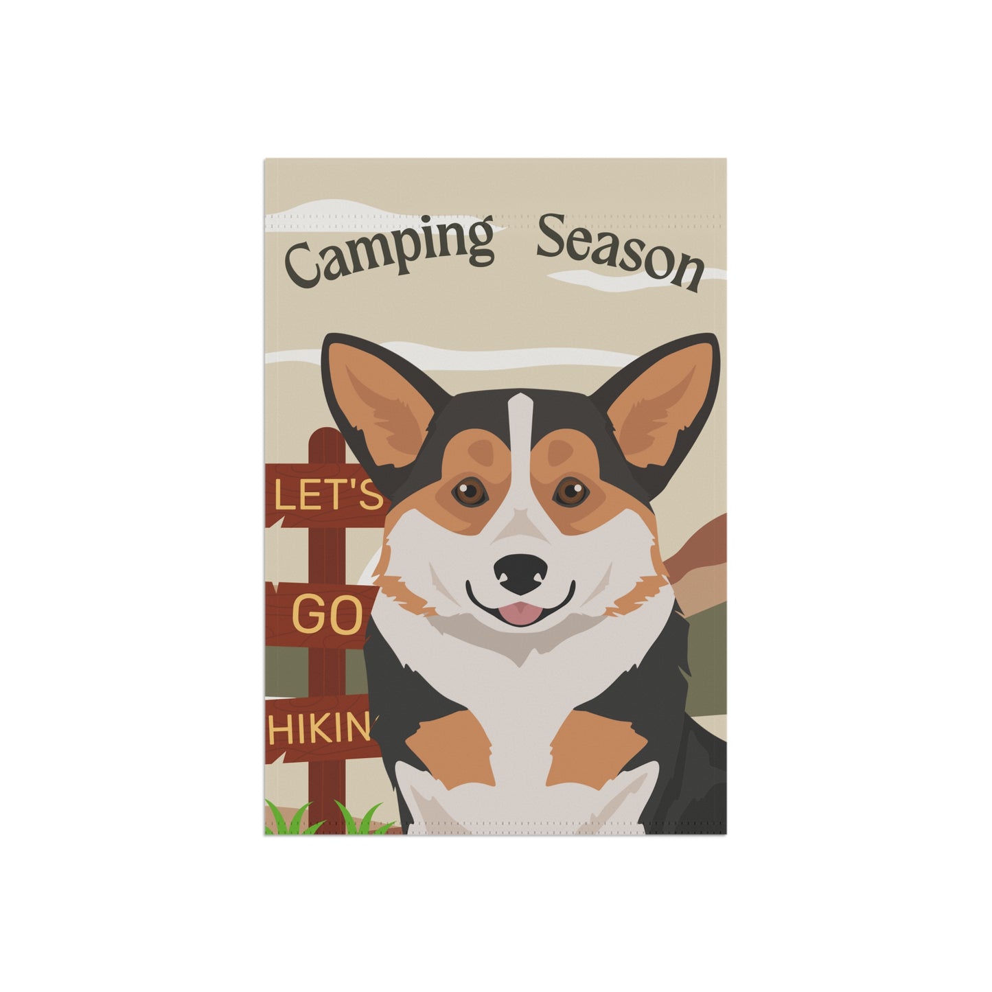 Pembroke Welsh Corgi Dog Camping Garden Flag