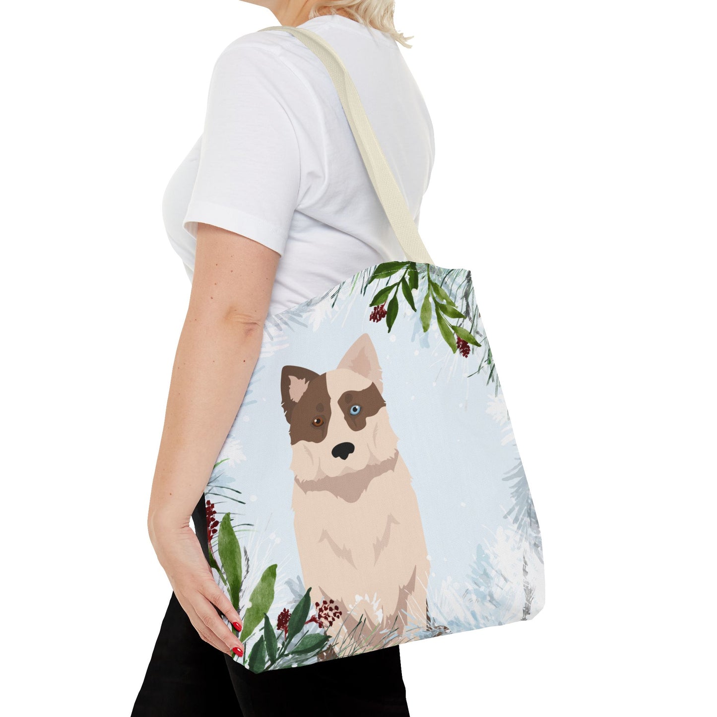 Yakutian Laika Dog Christmas Holiday Tote Bag 16x16