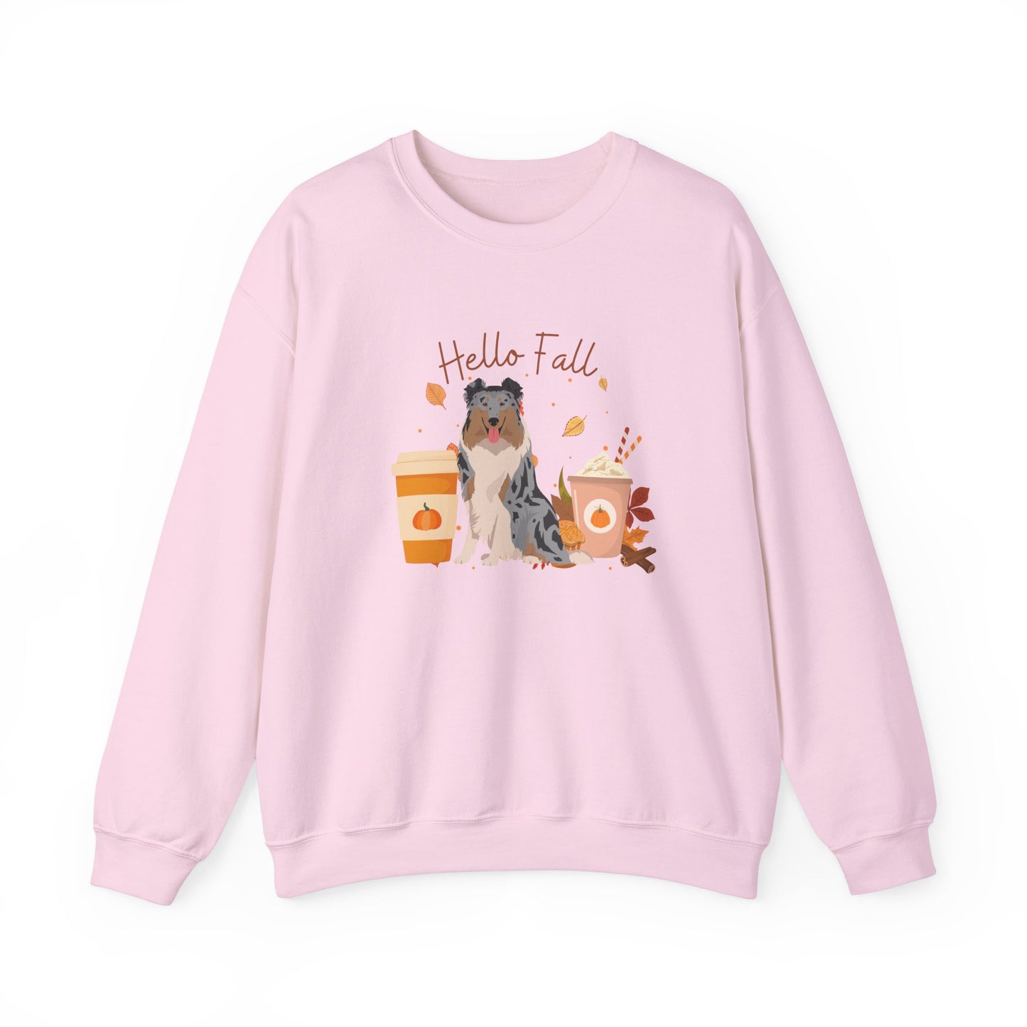Rough Collie Dog Fall Halloween Unisex Heavy Blend Crewneck Sweatshirt