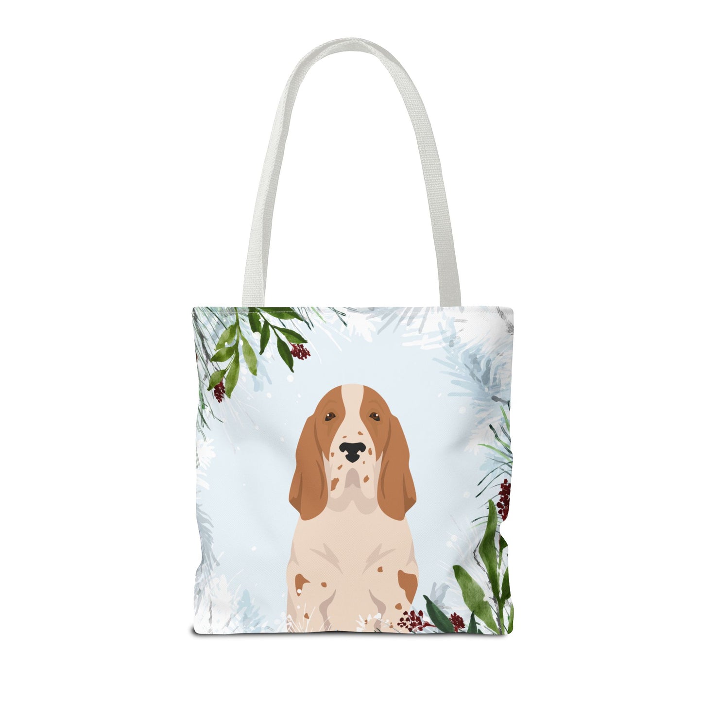 Bracco Italiano Dog Christmas Holiday Tote Bag 16x16