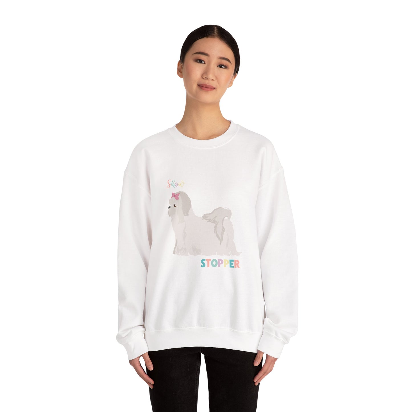 Maltese Dog Dog Unisex Heavy Blend Crewneck Sweatshirt