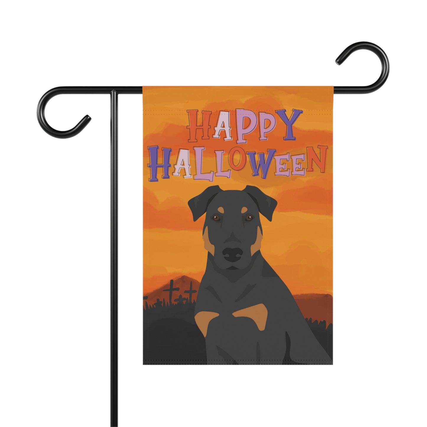 Beauceron Dog Halloween Garden Flag