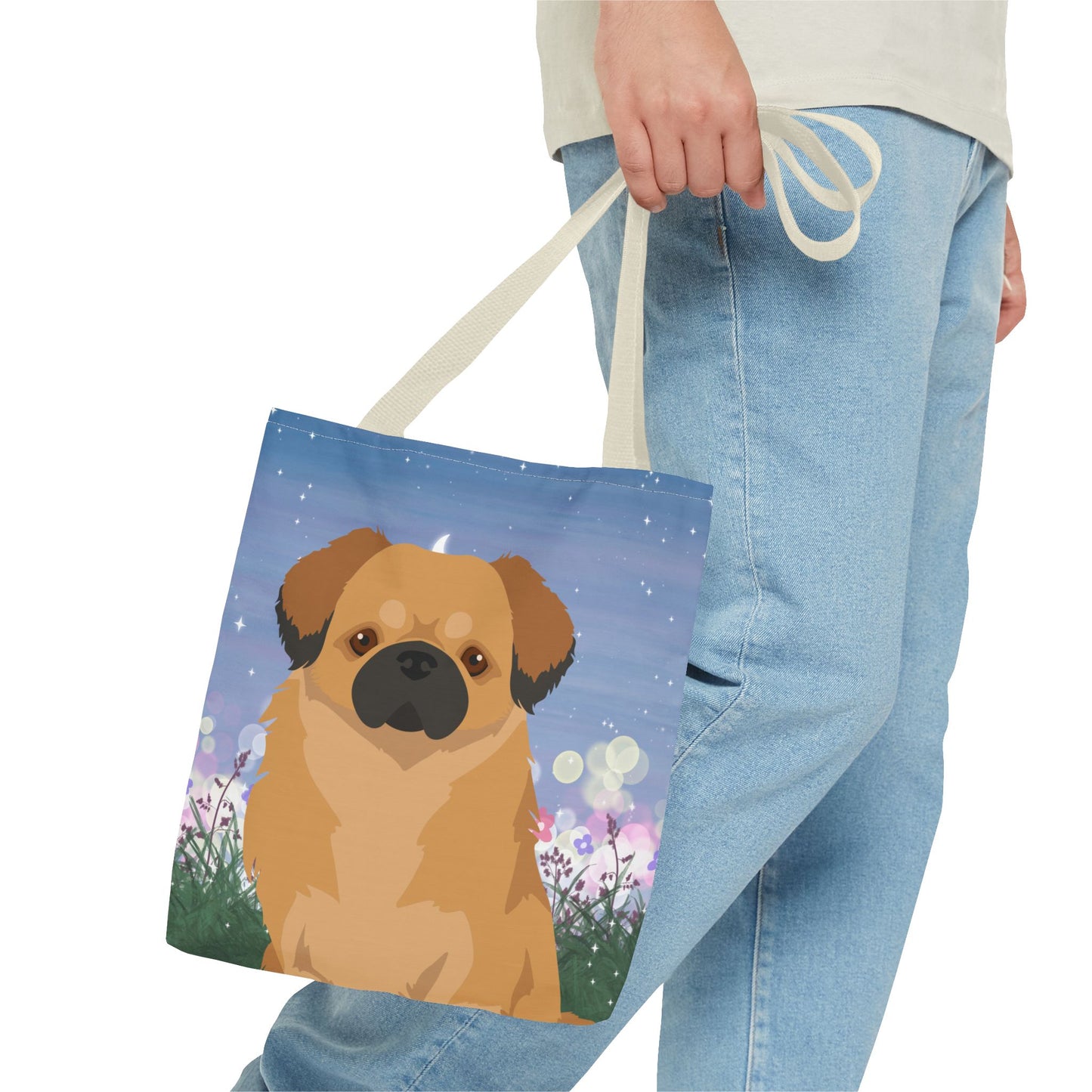 Tibetan Spaniel Dog Tote Bag 13x13