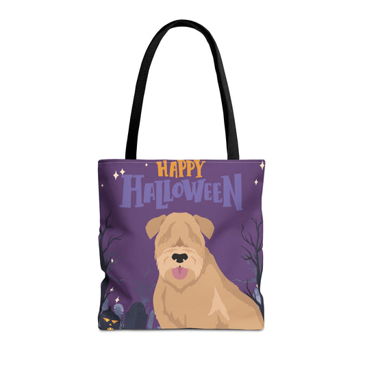 Soft Coated Wheaten Terrier Dog Happy Halloween Tote Bag 16x16