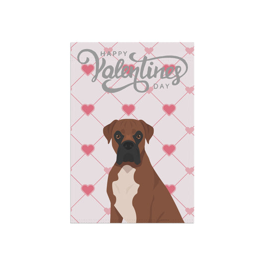 Boxer Dog Valentines Day Garden Flag