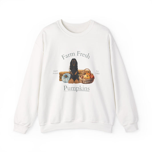 Afghan Hound Dog Fall Farm Fresh Unisex Heavy Blend Crewneck Sweatshirt