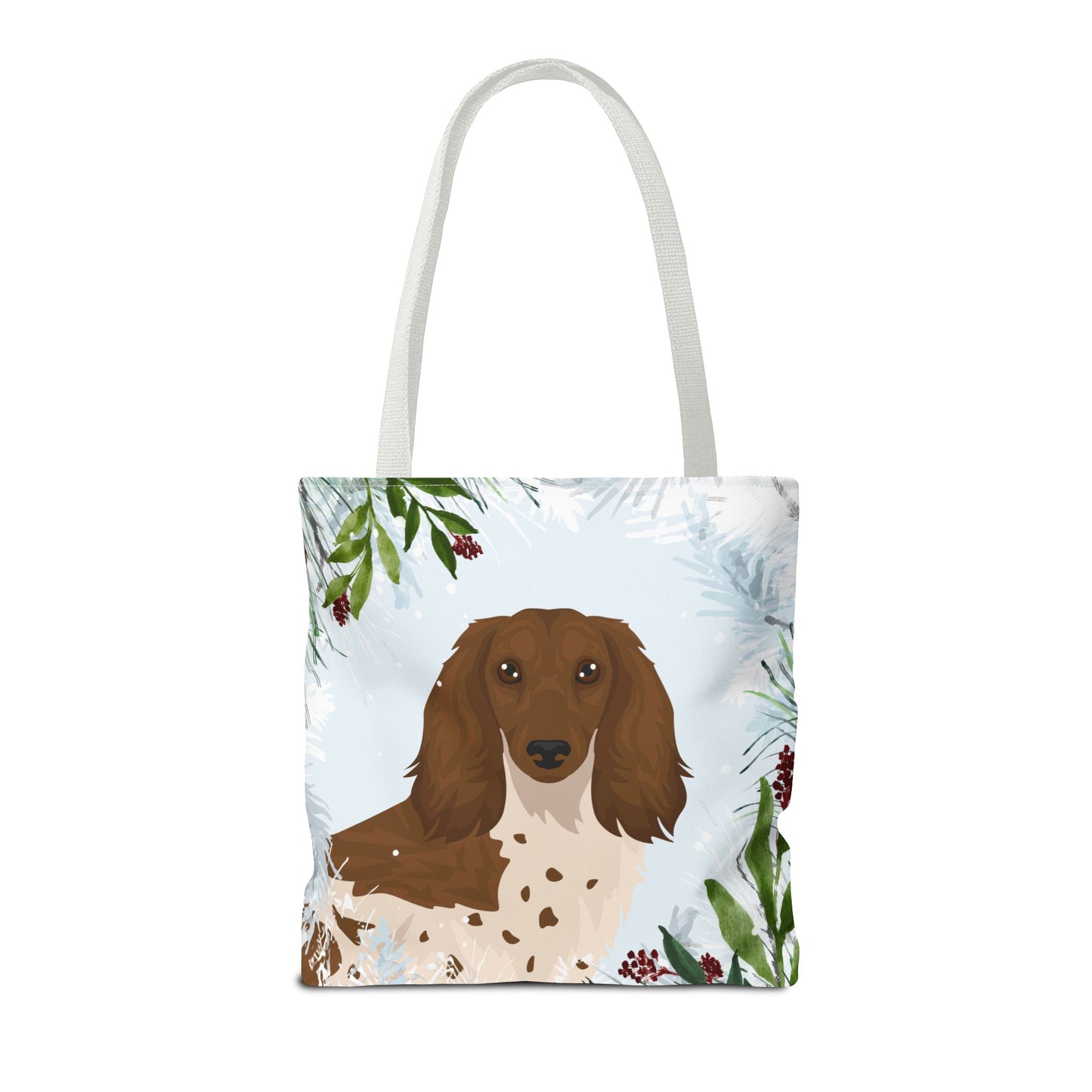 Dachshund Dog Christmas Holiday Tote Bag 16x16