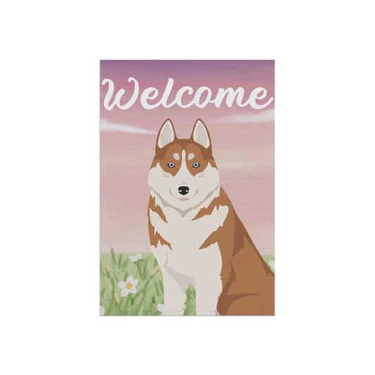 Siberian Husky Dog Welcome Garden Flag