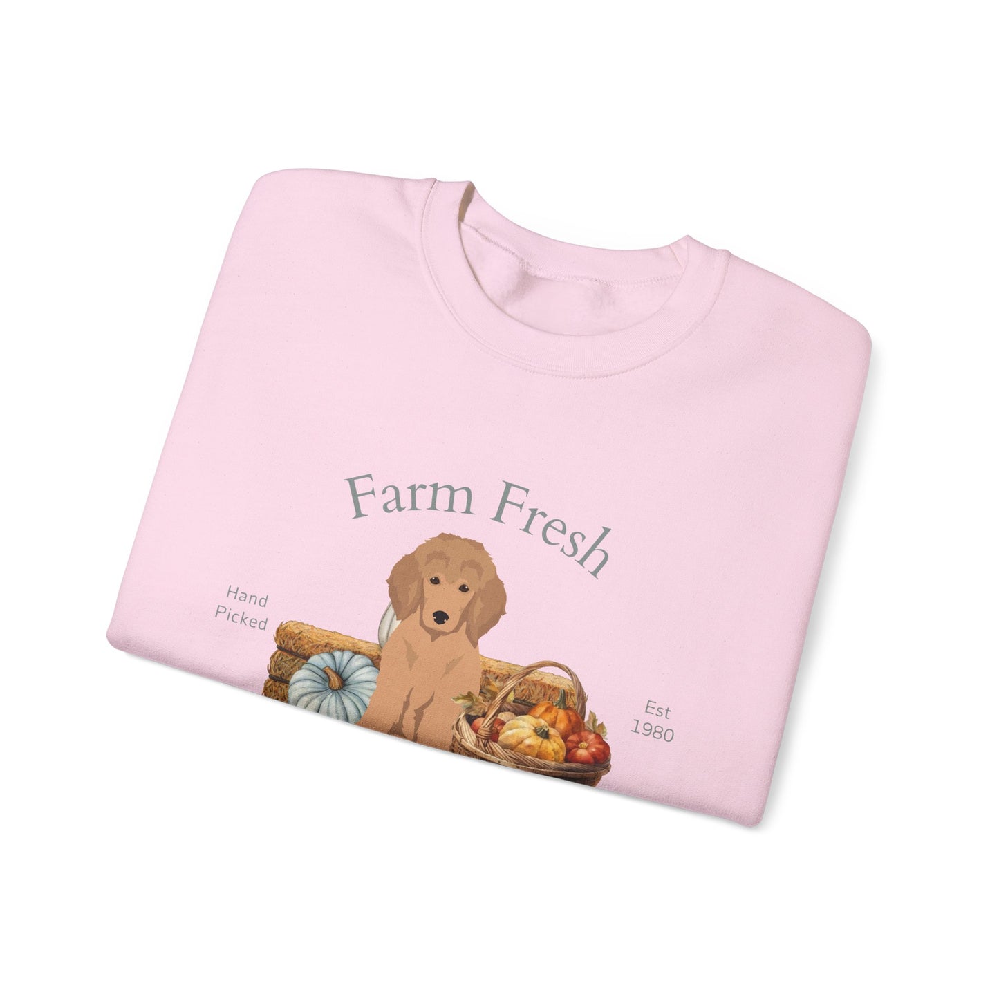 Poodle Dog Fall Farm Fresh Unisex Heavy Blend Crewneck Sweatshirt