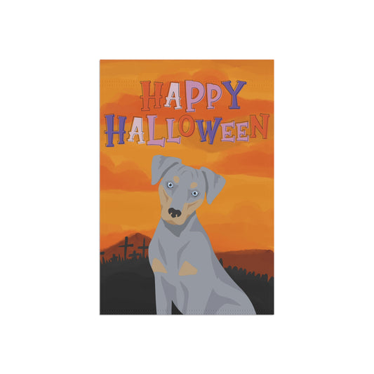 Blue Lacy Dog Halloween Garden Flag