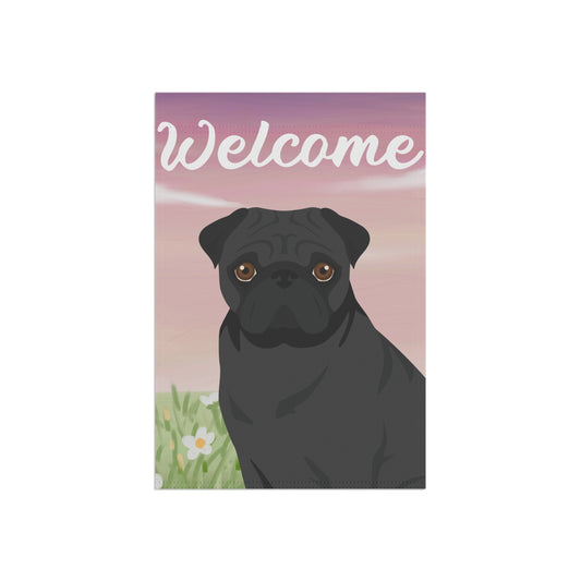 Pug Dog Welcome Garden Flag