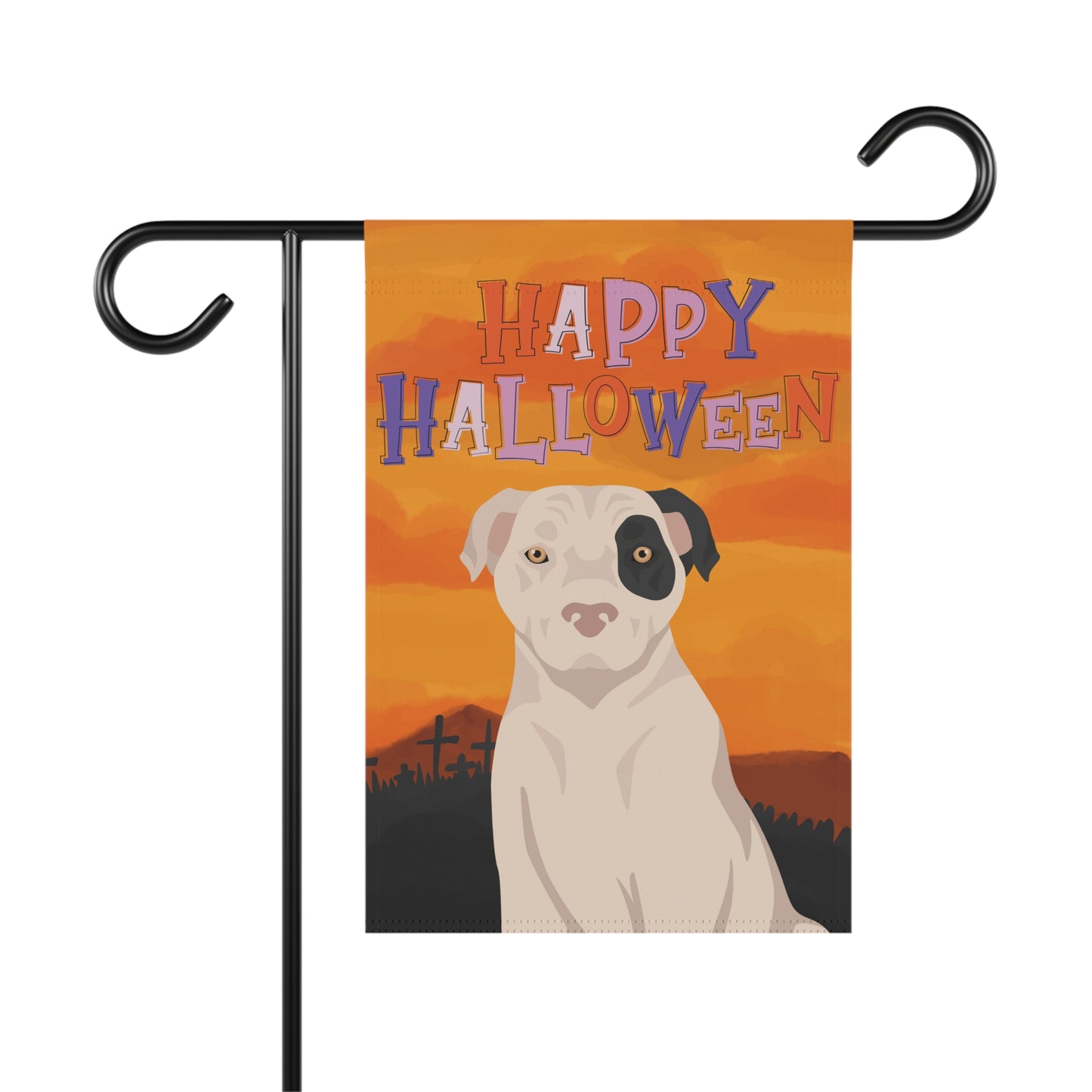 American Staffordshire Terrier Dog Halloween Garden Flag