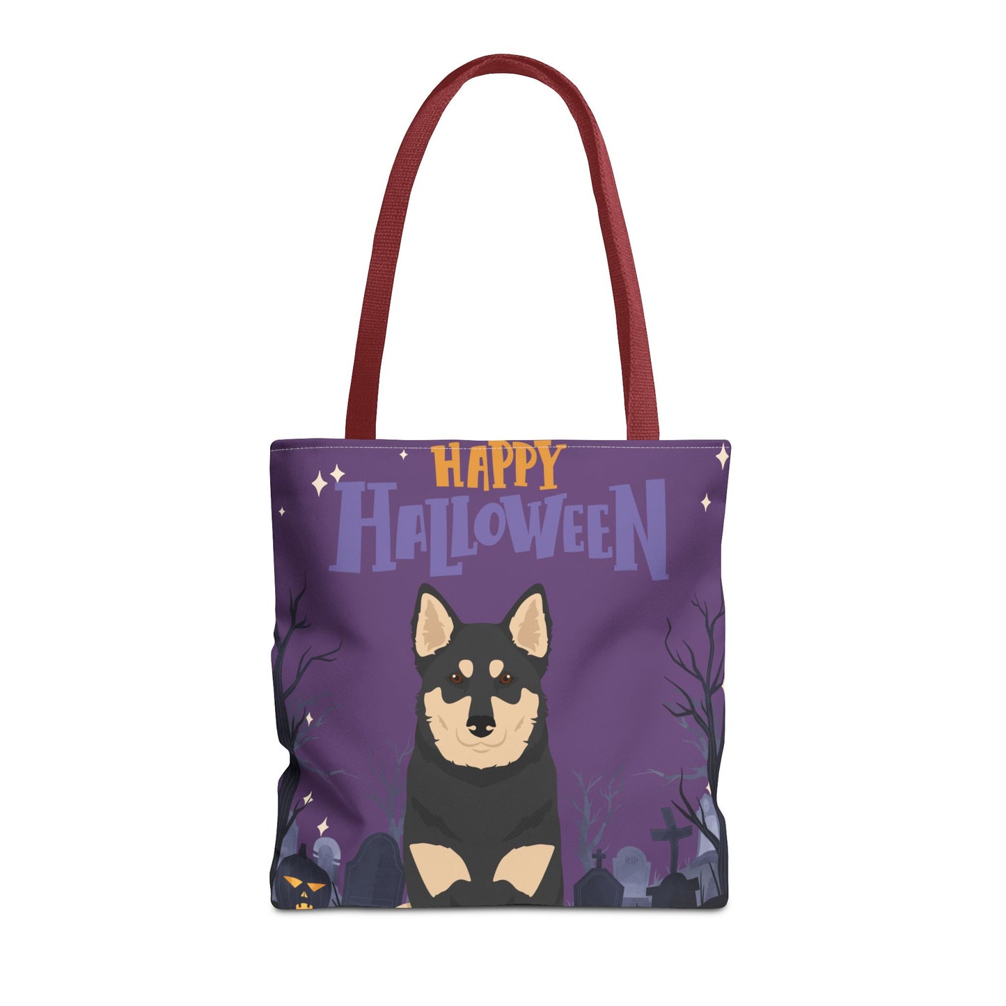 Lapponian Herder Dog Happy Halloween Tote Bag 16x16