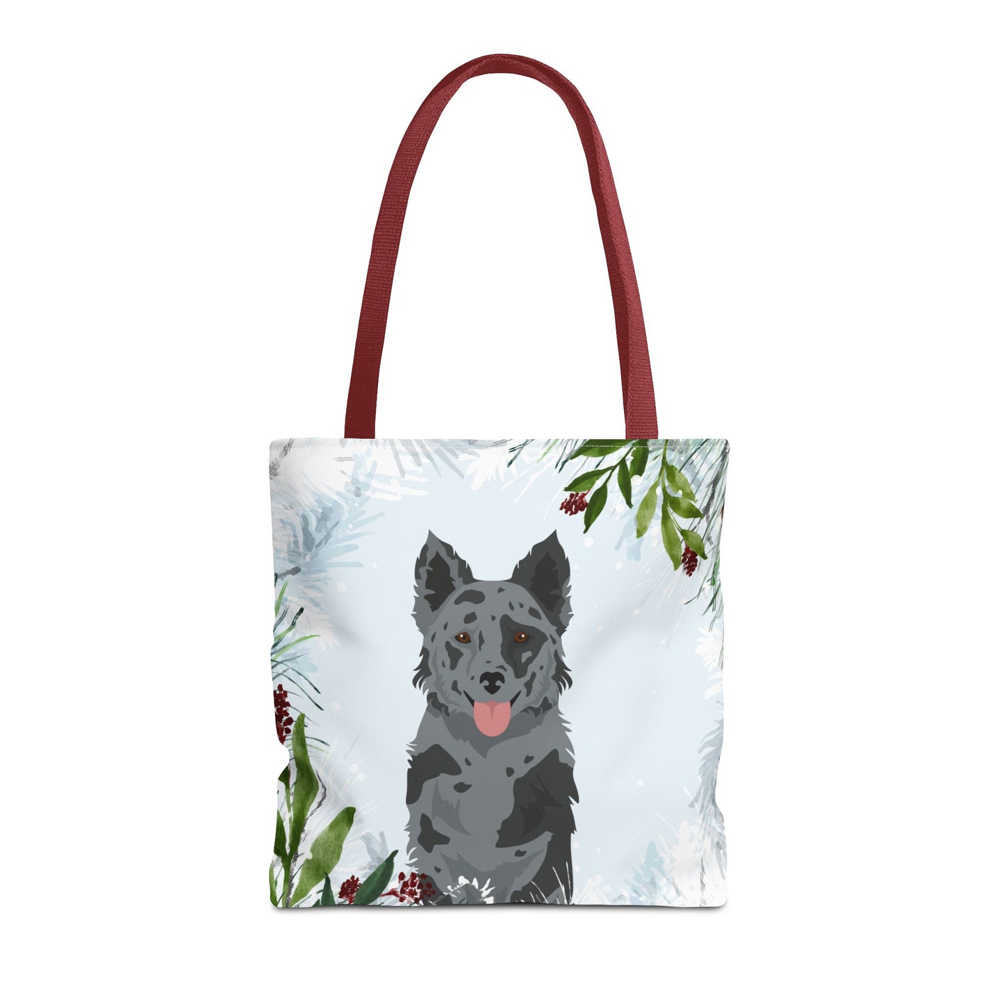 Mudi Dog Christmas Holiday Tote Bag 16x16