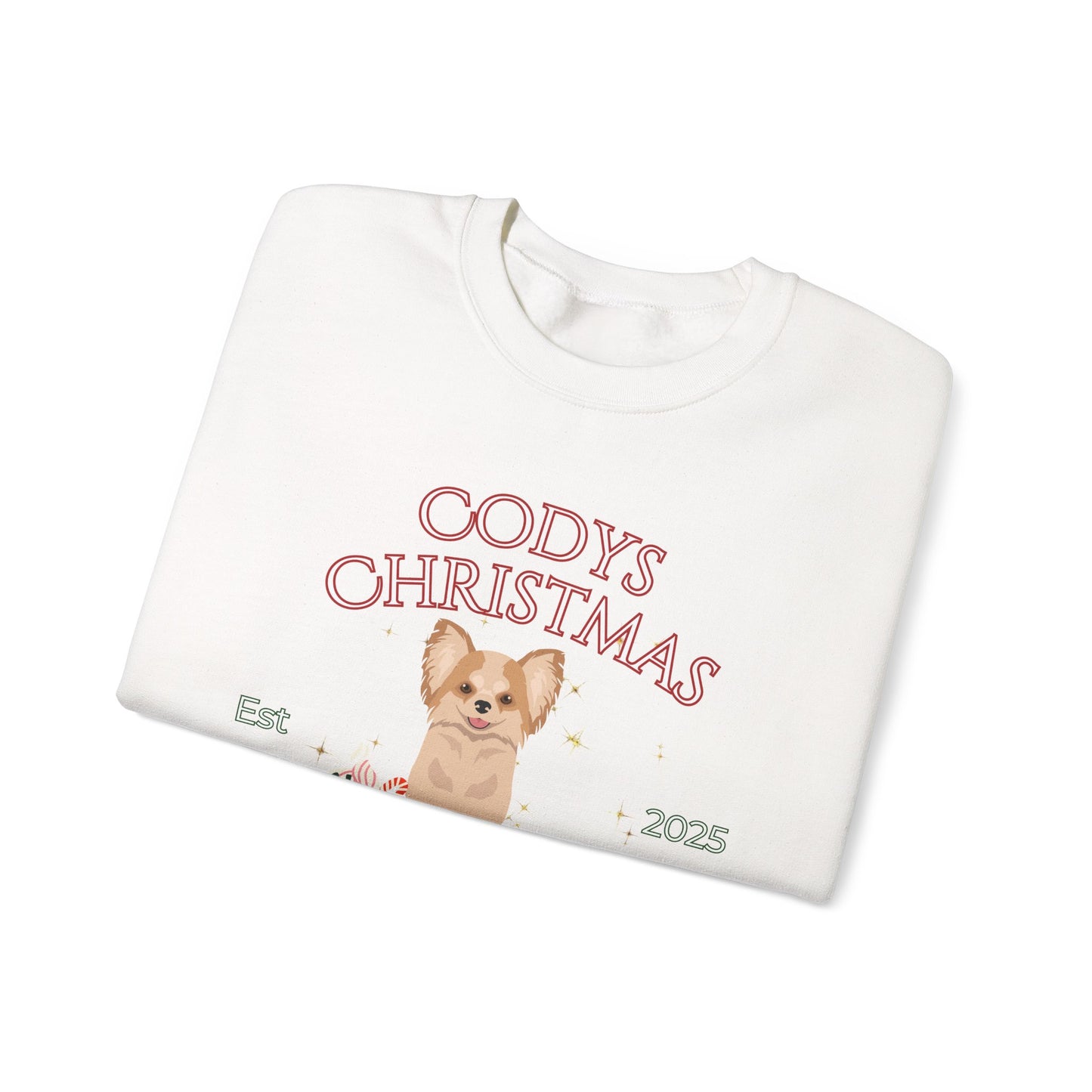 Chihuahua Dog Christmas Social Club Unisex Heavy Blend Crewneck Sweatshirt Custom Name