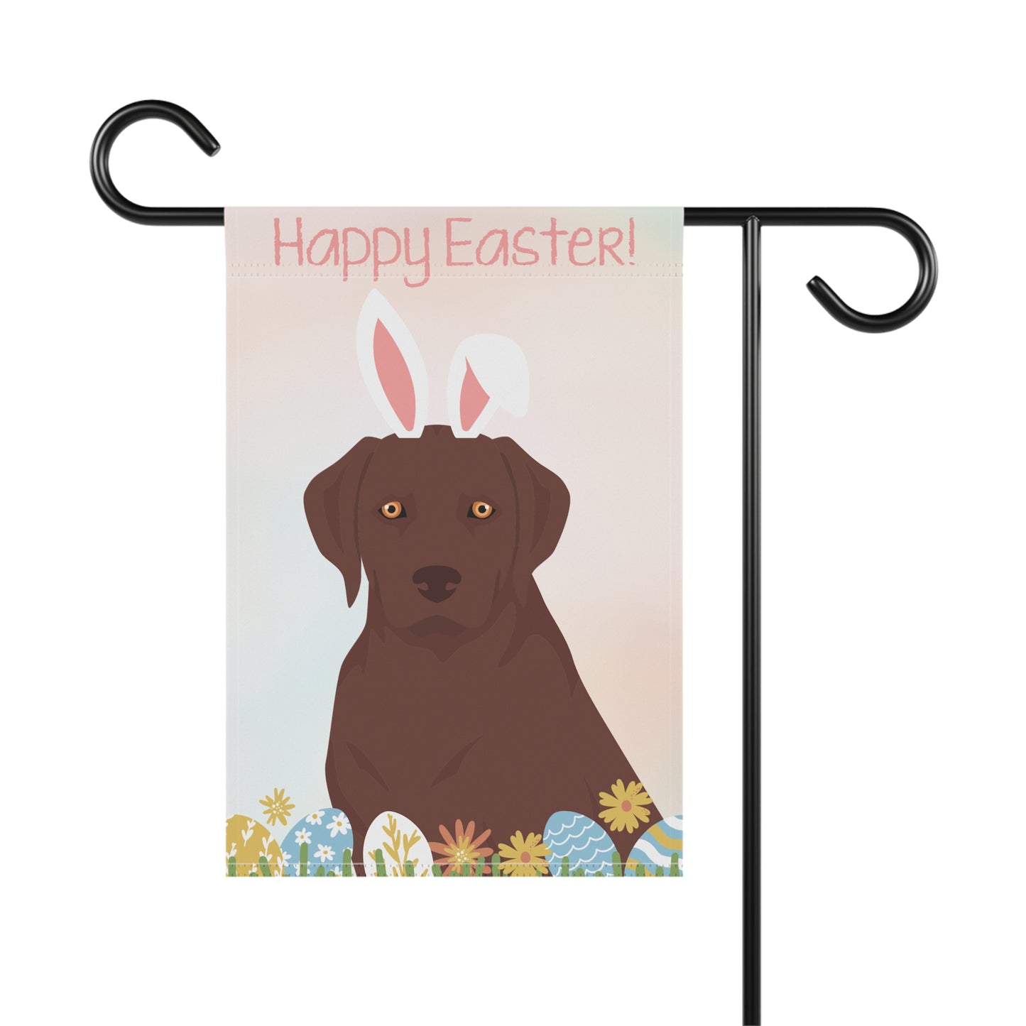 Labrador Retriever Dog Happy Easter Garden Flag