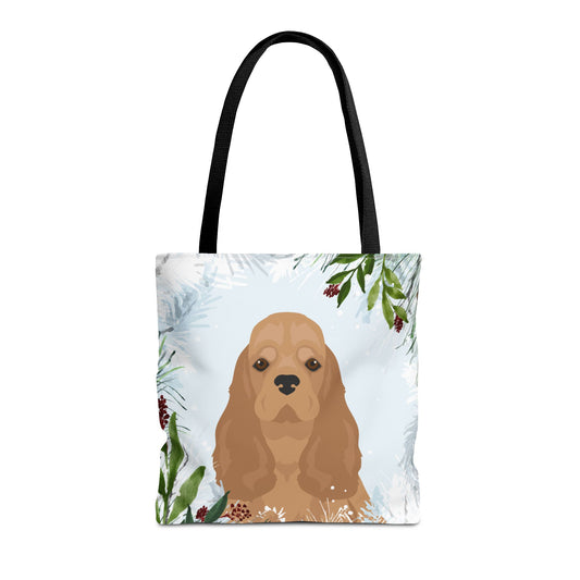 Cocker Spaniel Dog Christmas Holiday Tote Bag 16x16