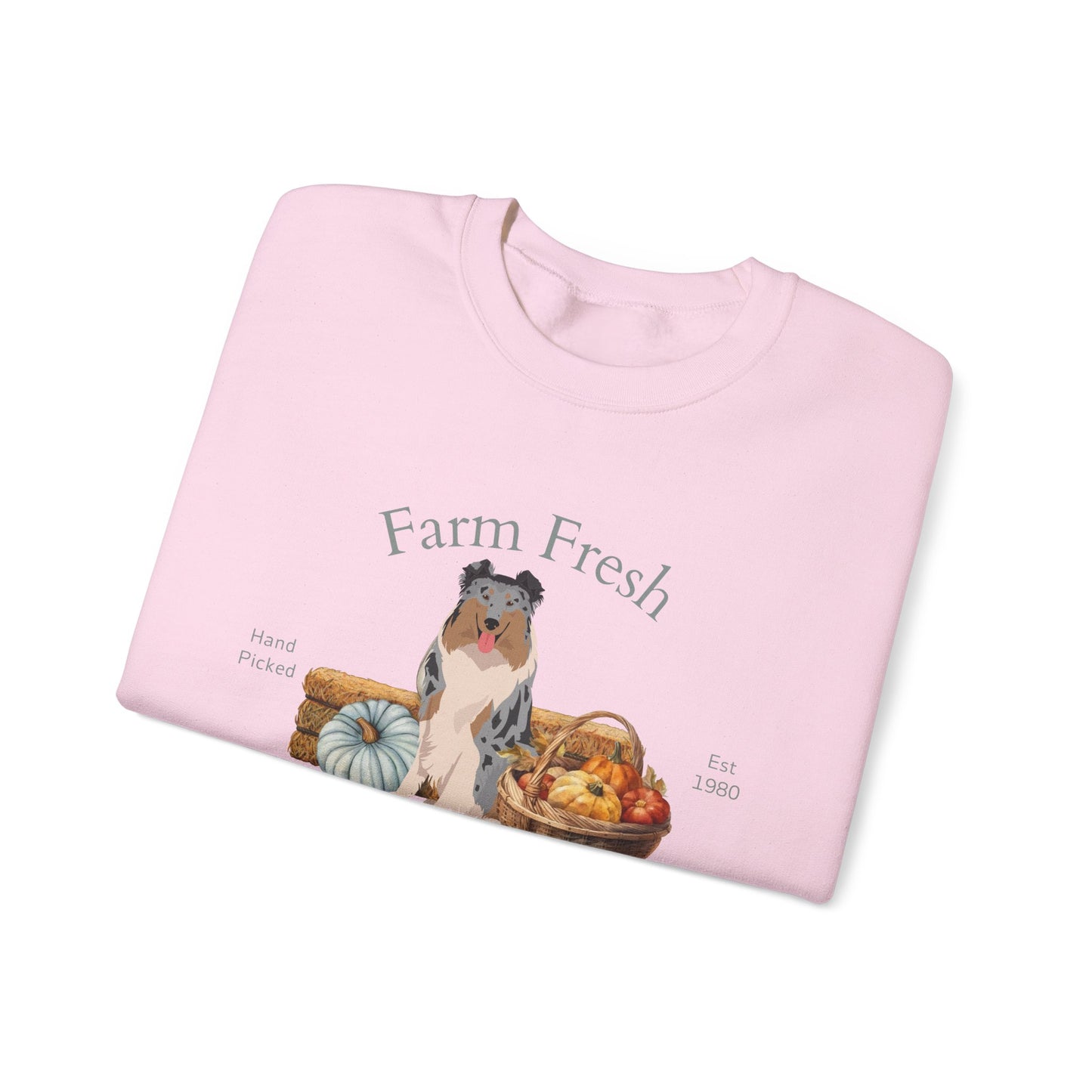 Collie Dog Fall Farm Fresh Unisex Heavy Blend Crewneck Sweatshirt