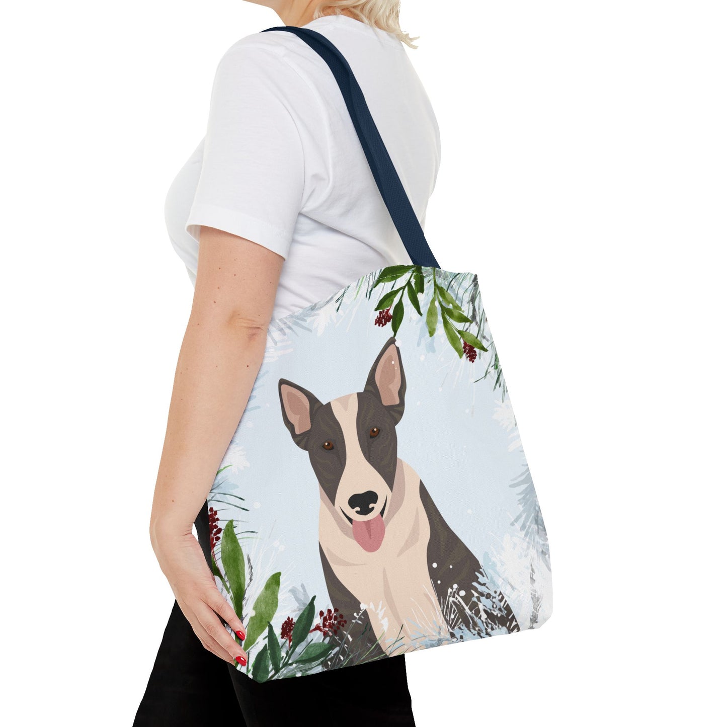 Bull Terrier Dog Christmas Holiday Tote Bag 16x16
