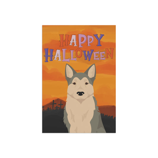 West Siberian Laika Dog Halloween Garden Flag