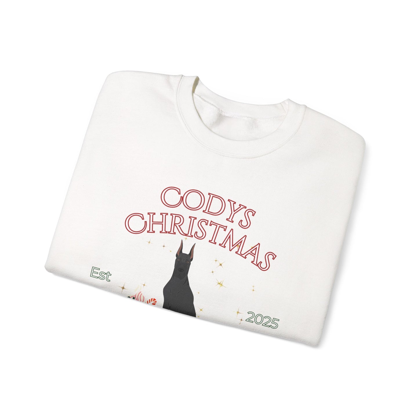 Great Dane Dog Christmas Social Club Unisex Heavy Blend Crewneck Sweatshirt Custom Name