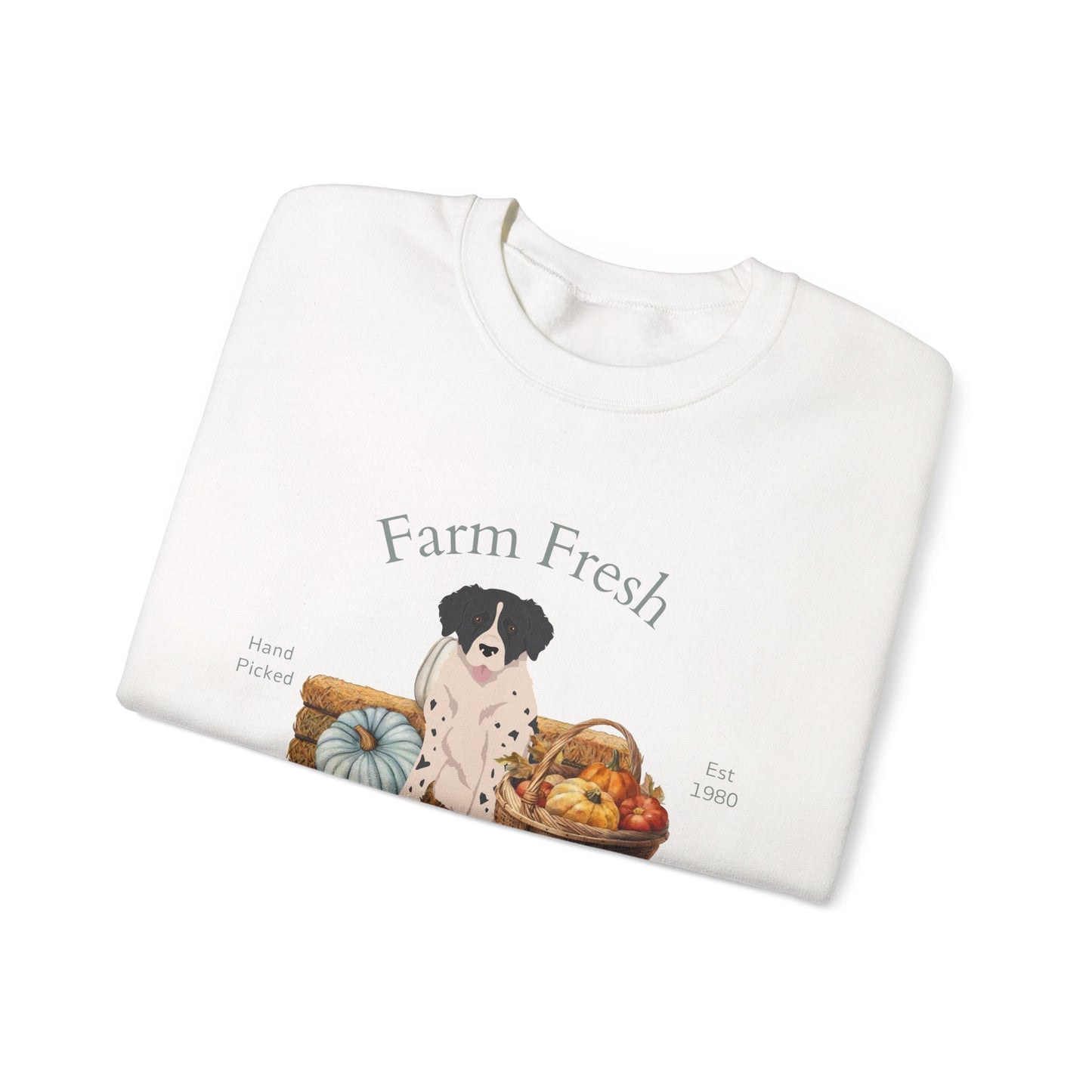 Wetterhoun Dog Fall Farm Fresh Unisex Heavy Blend Crewneck Sweatshirt