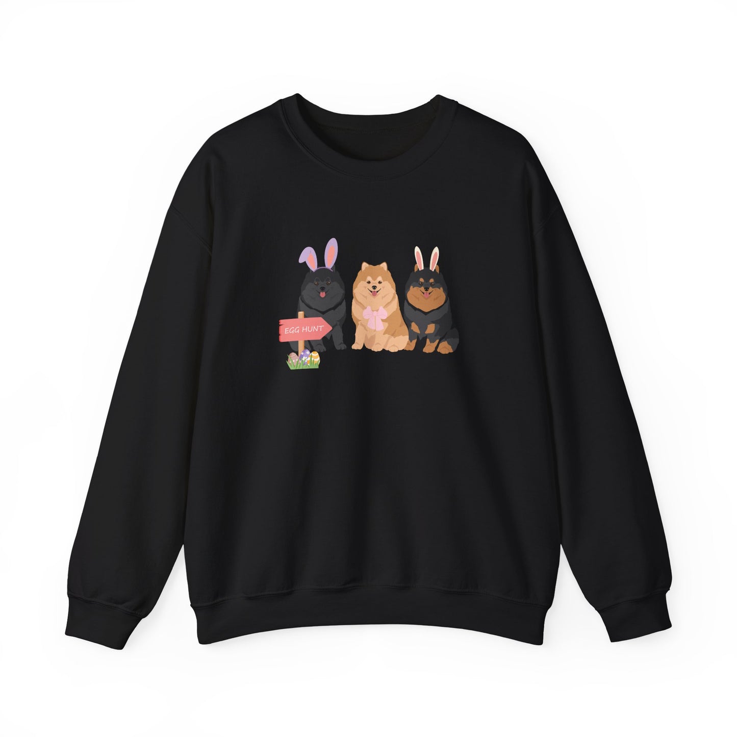 Pomeranian Dog Easter Unisex Heavy Blend Crewneck Sweatshirt,easter, Cute Dog Mom Gift