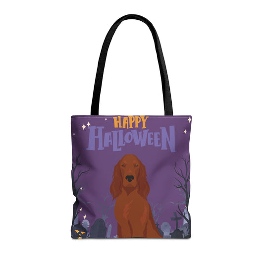 Irish Setter Dog Happy Halloween Tote Bag 16x16