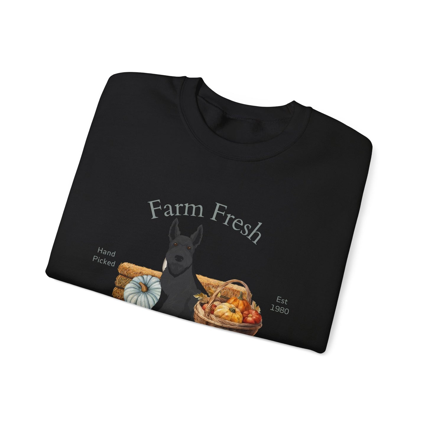 Scottish Terrier Dog Fall Farm Fresh Unisex Heavy Blend Crewneck Sweatshirt