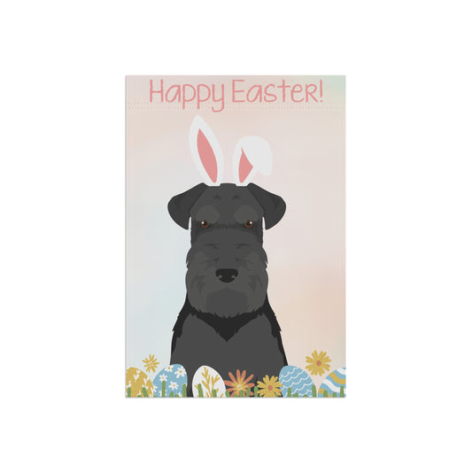 Schnauzer Dog Happy Easter Garden Flag