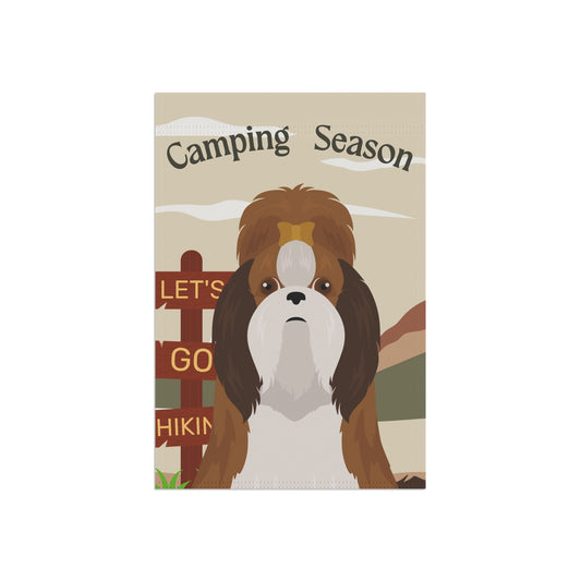 Shih Tzu Dog Camping Garden Flag