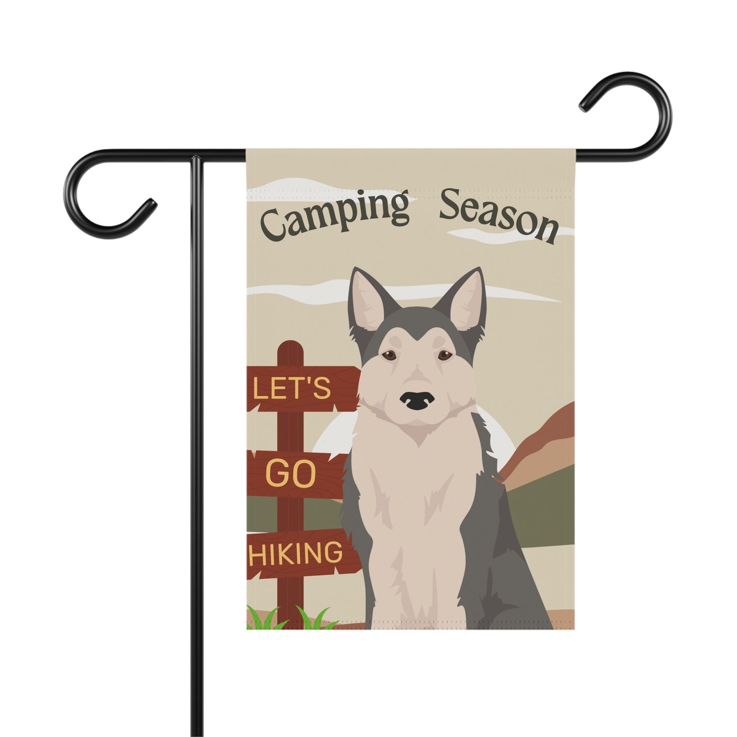 West Siberian Laika Dog Camping Garden Flag