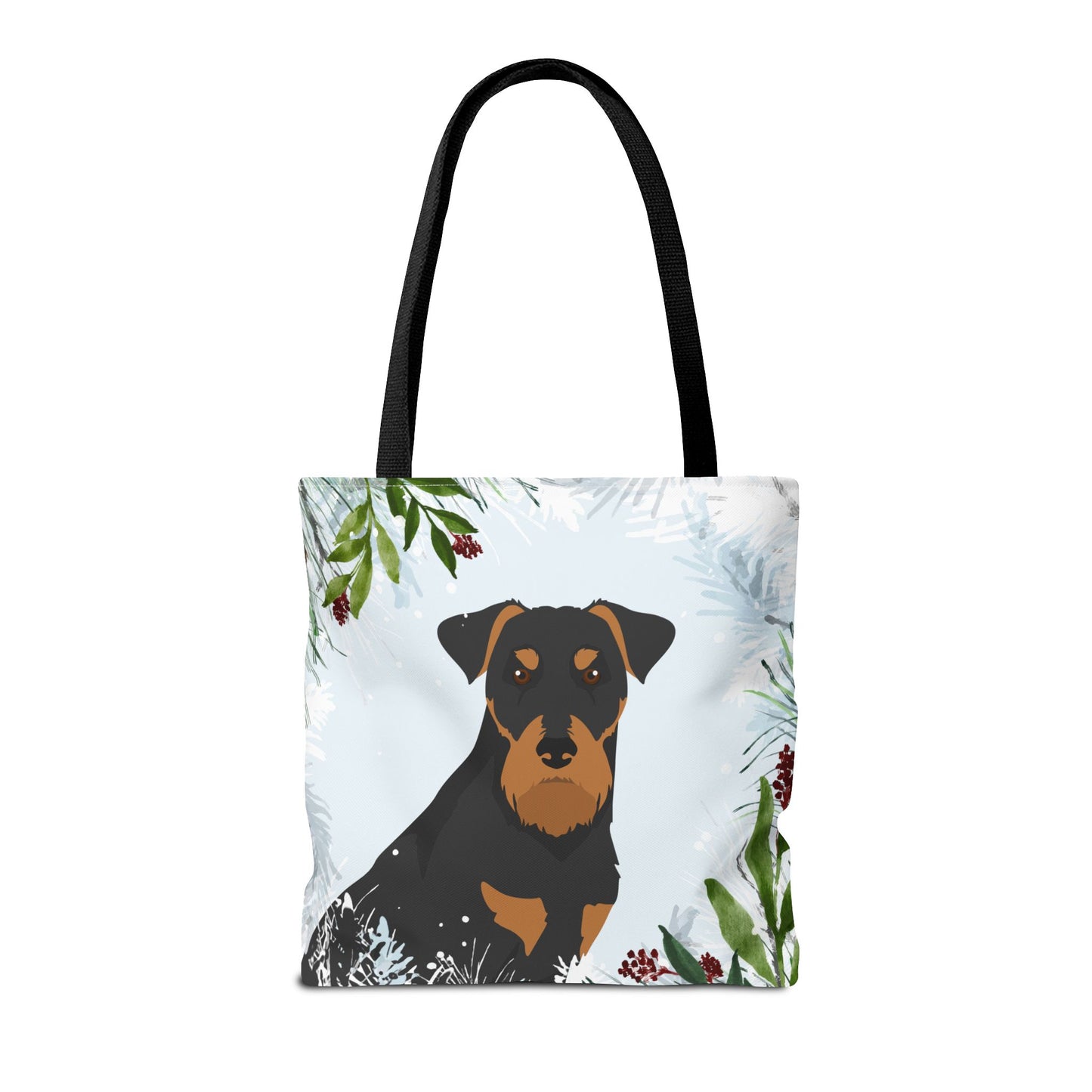 Jagdterrier Dog Christmas Holiday Tote Bag 16x16