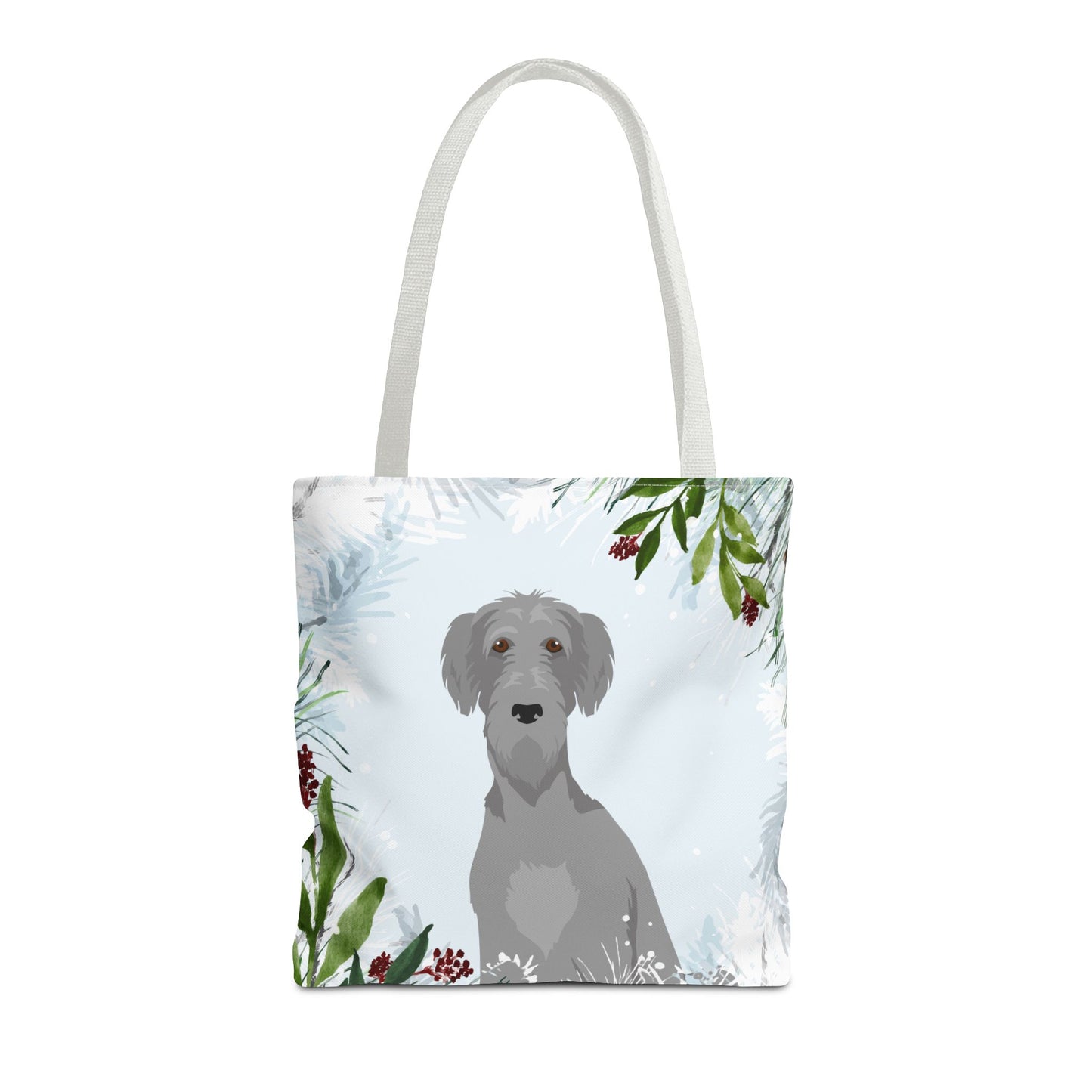 Scottish Deerhound Dog Christmas Holiday Tote Bag 16x16