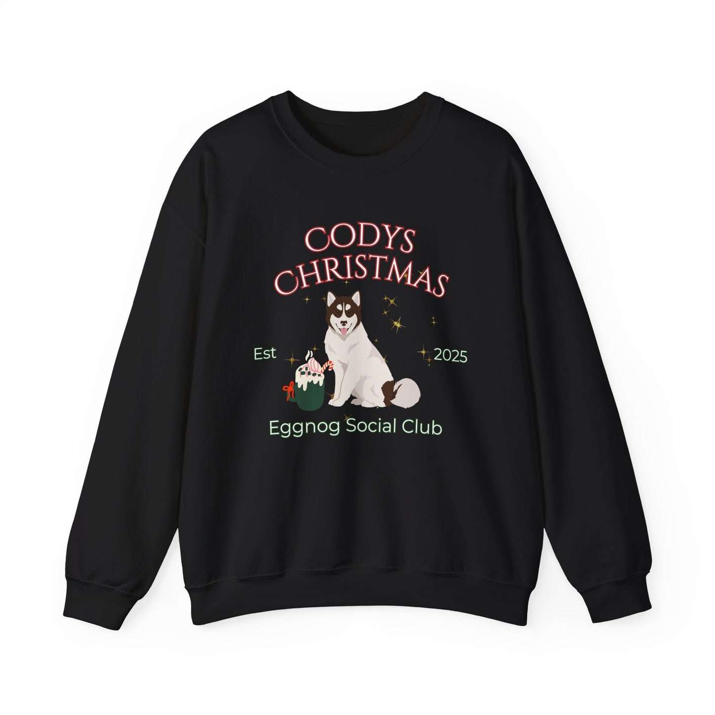 Canadian Inuit Dog Dog Christmas Social Club Unisex Heavy Blend Crewneck Sweatshirt Custom Name