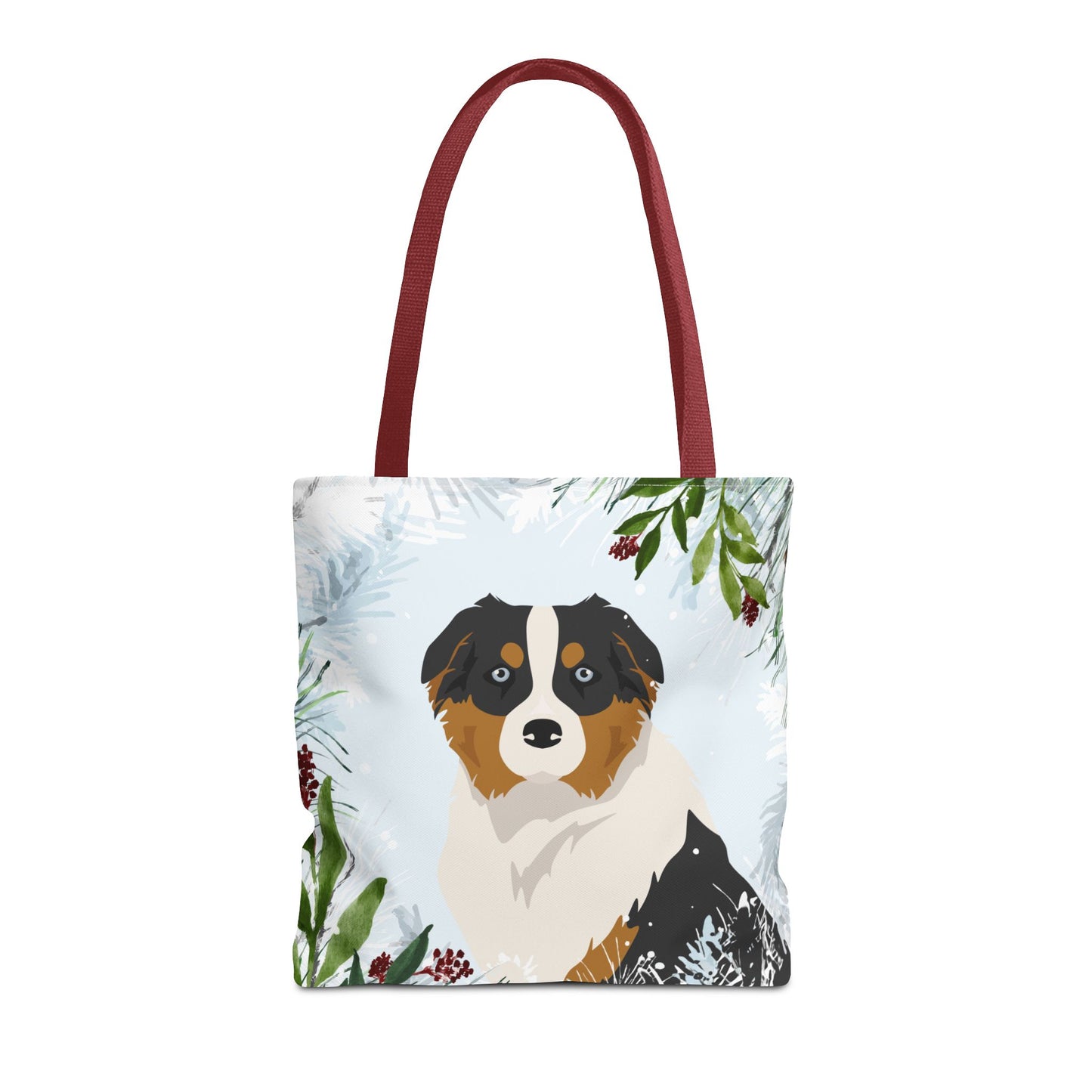 Australian Shepherd Dog Christmas Holiday Tote Bag 16x16