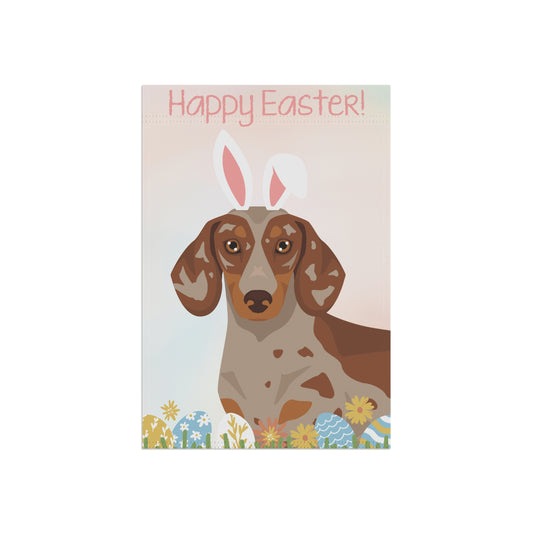 Dachshund Dog Happy Easter Garden Flag