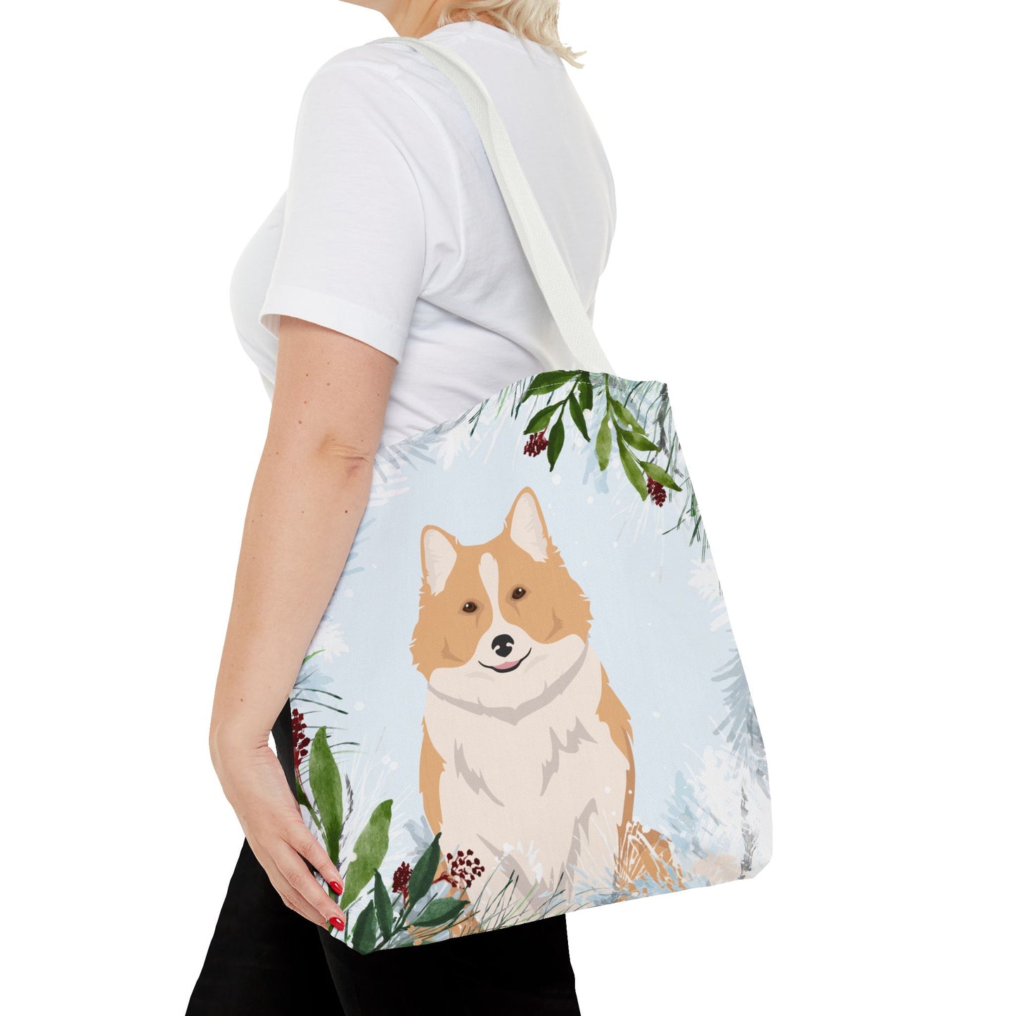 Icelandic Sheepdog Dog Christmas Holiday Tote Bag 16x16