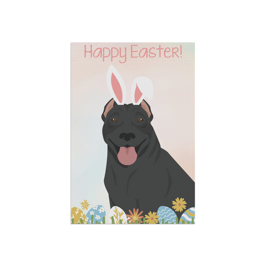 American Pitbull Terrier Dog Happy Easter Garden Flag