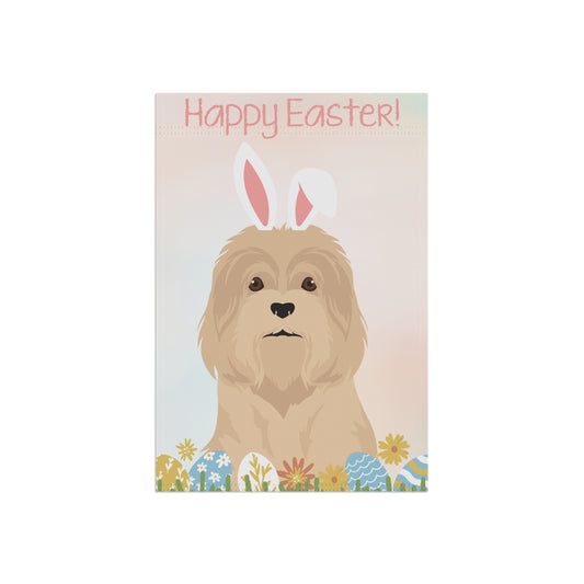 Lowchen Dog Happy Easter Garden Flag