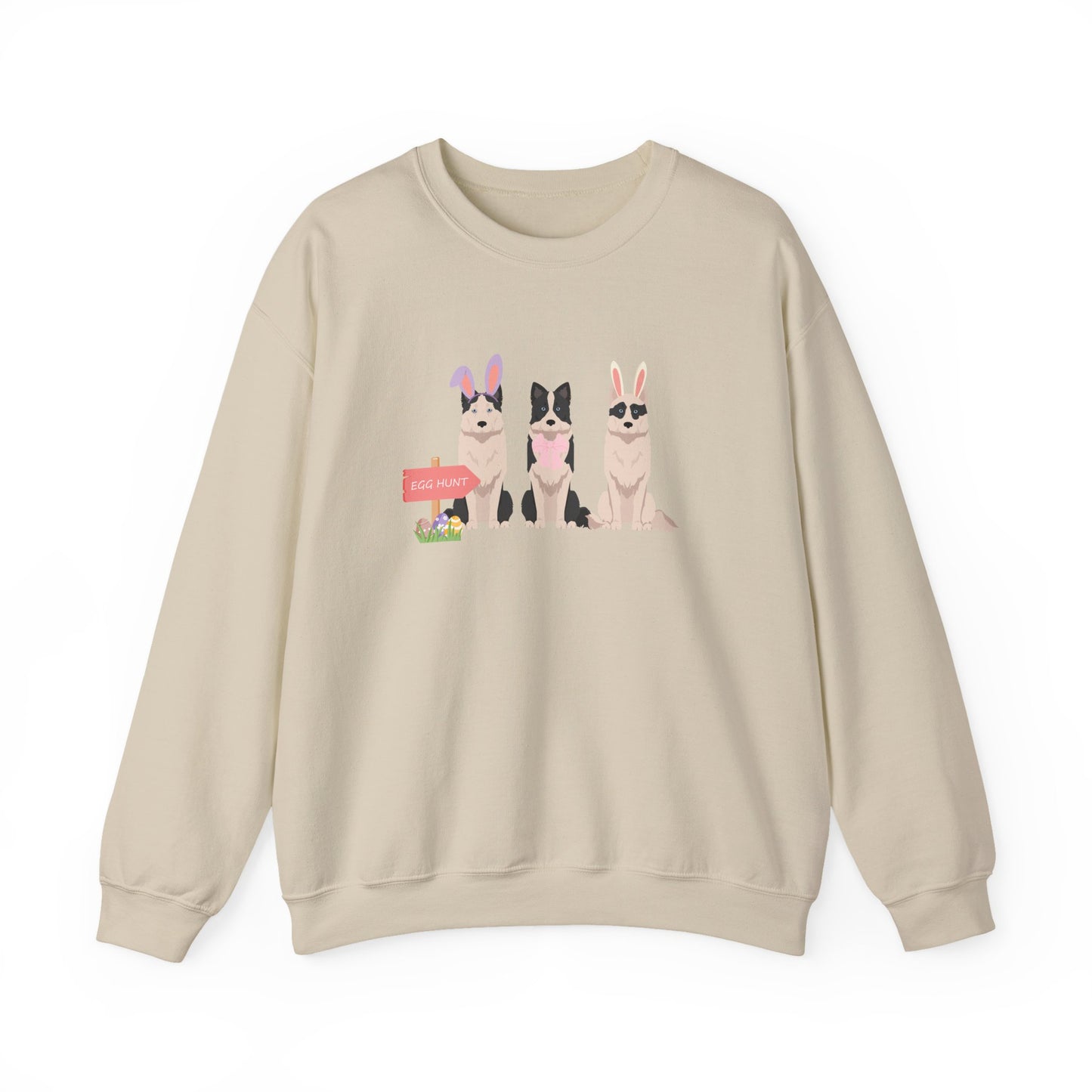 Yakutian Laika Dog Easter Unisex Heavy Blend Crewneck Sweatshirt, easter Cute Dog Mom Gift