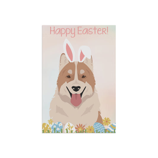 Thai Bangkaew Dog Happy Easter Garden Flag