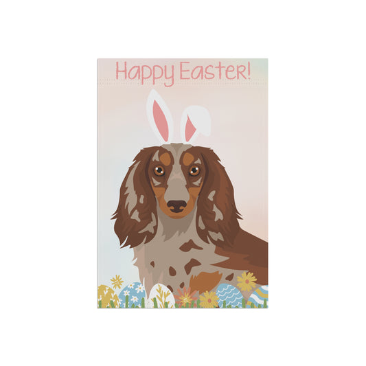 Dachshund Dog Happy Easter Garden Flag