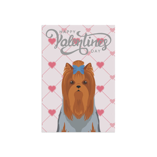 Yorkshire Terrier Dog Valentines Day Garden Flag