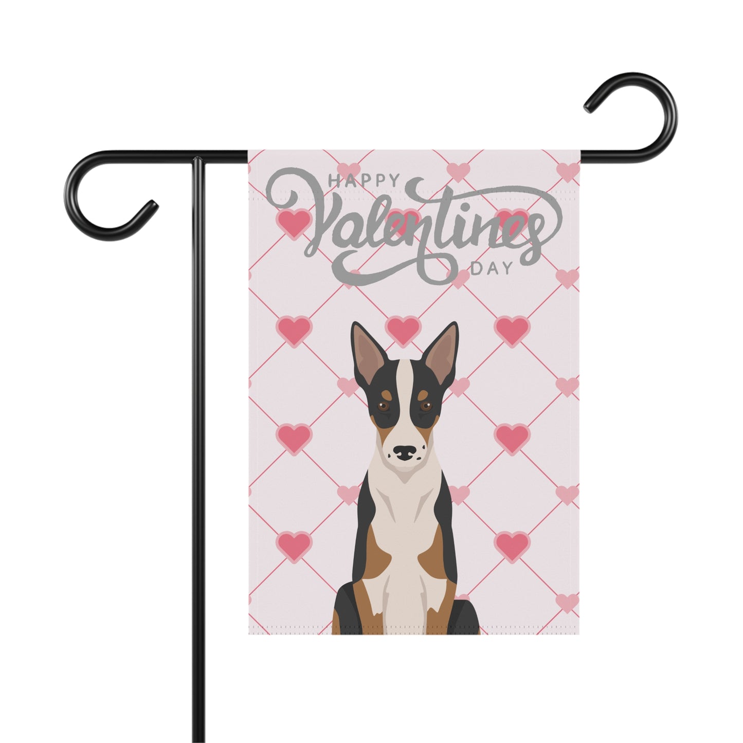 Smooth Border Collie Dog Valentines Day Garden Flag