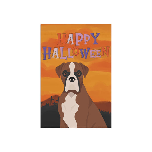 Boxer Dog Halloween Garden Flag