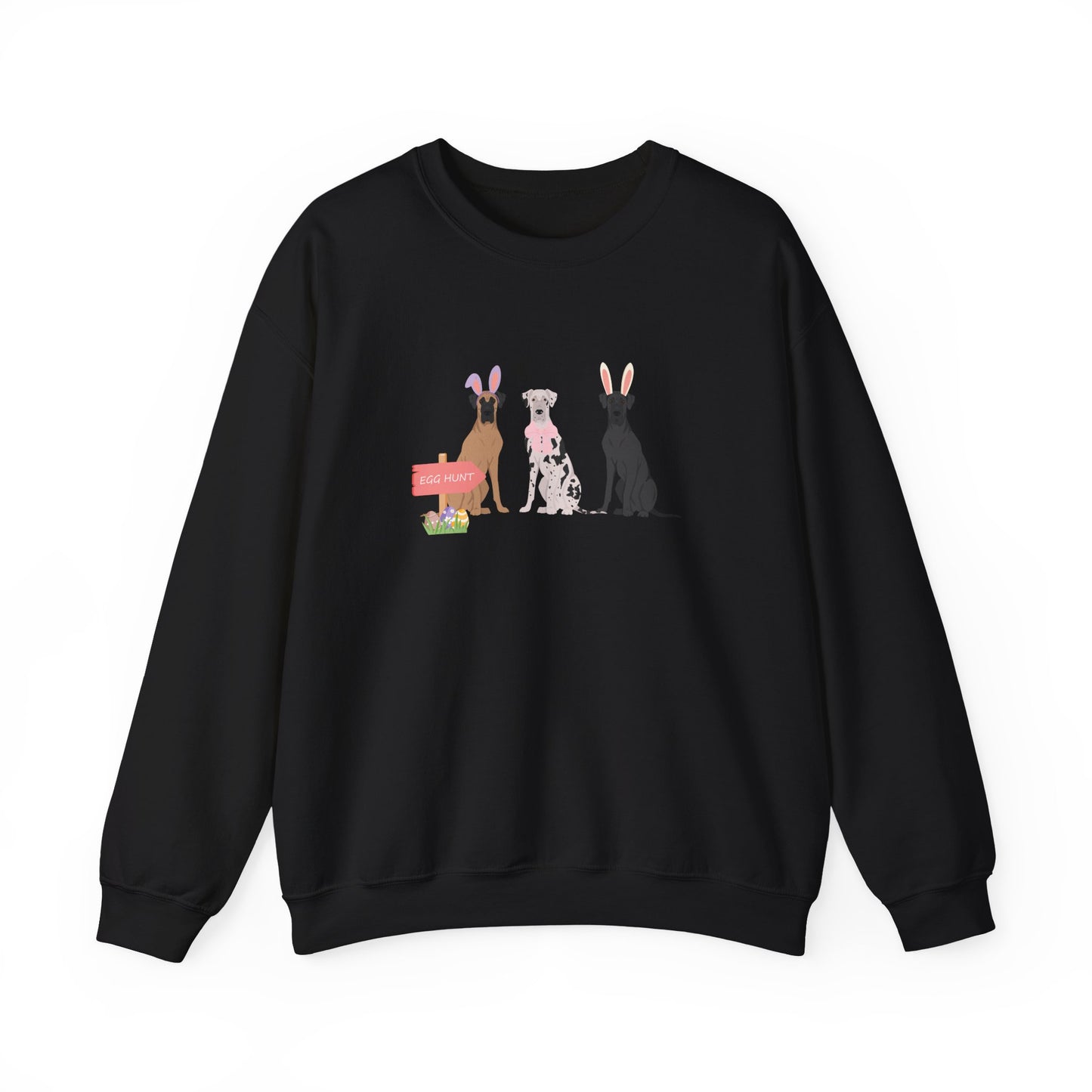 Great Dane Dog Easter Unisex Heavy Blend Crewneck Sweatshirt, easter, Cute Dog Mom Gift