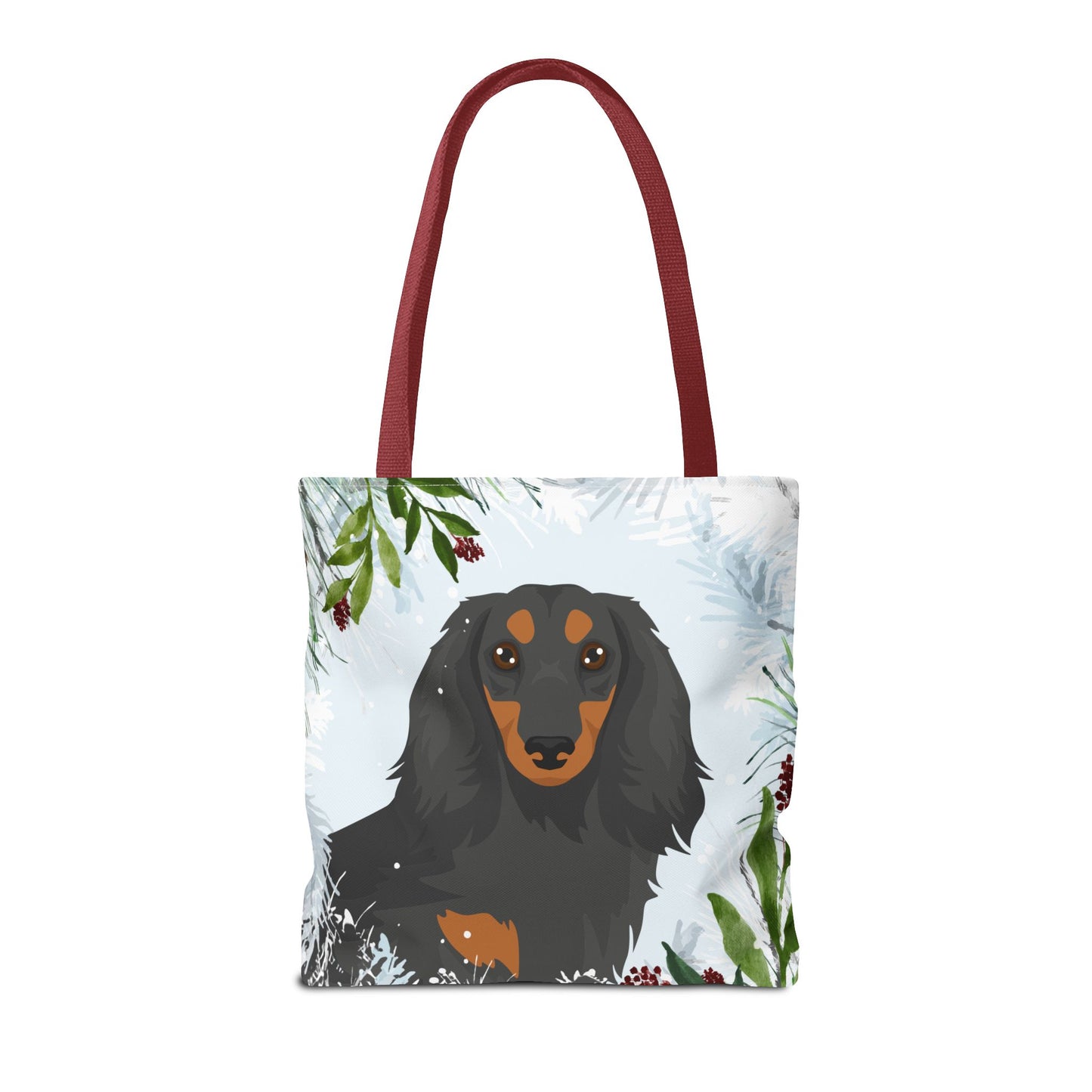 Dachshund Dog Christmas Holiday Tote Bag 16x16