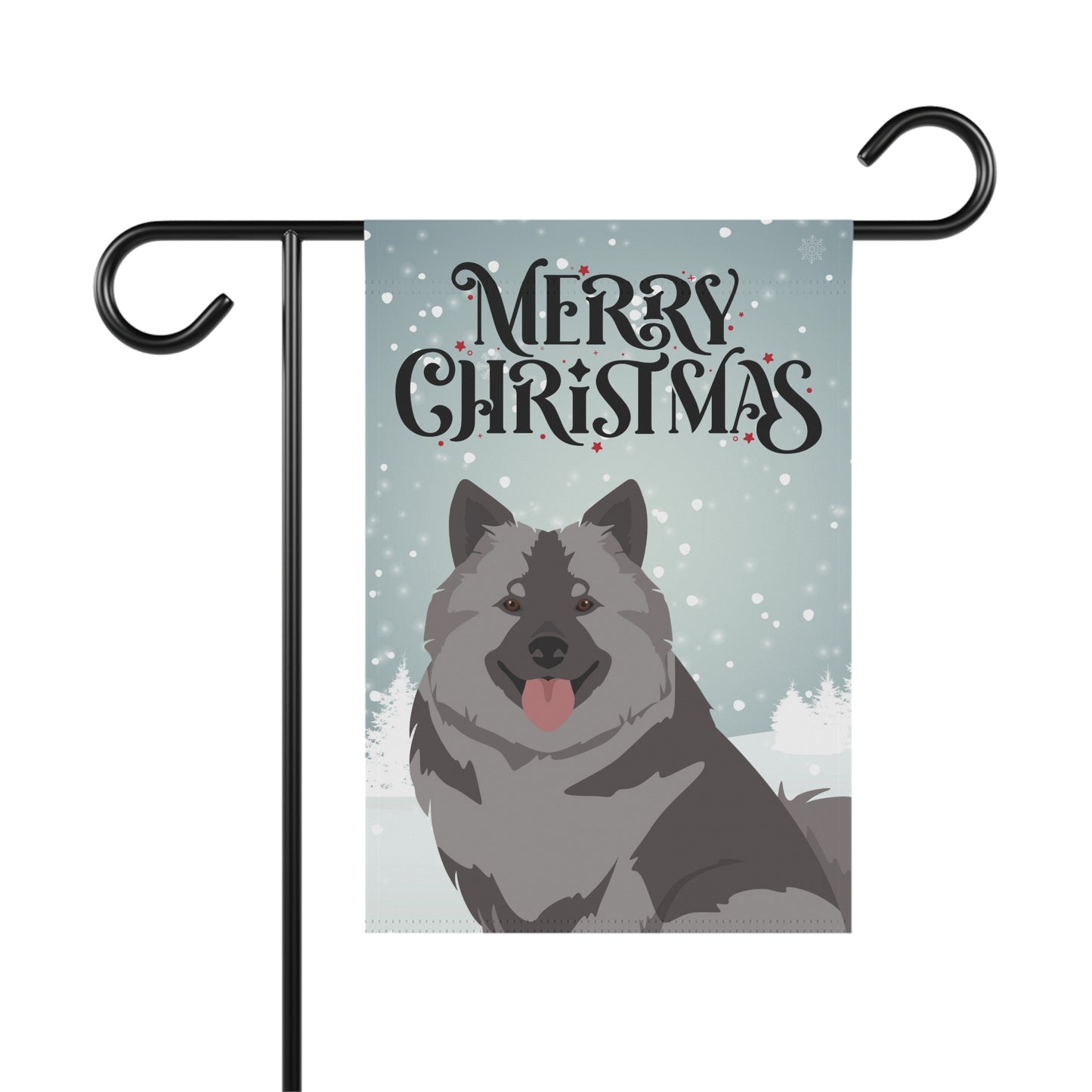 Keeshond Dog Garden Flag